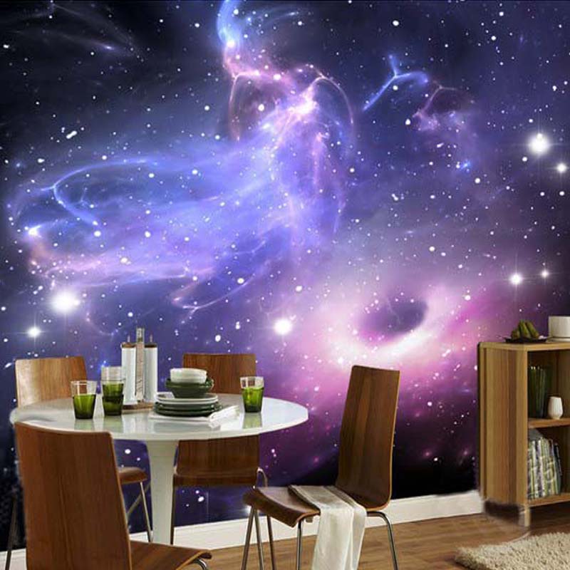 3D Univers Sterne Galaxie Decken Wandmalerei KTV Wohnzimmer Schlafzimmer Hintergrund Tapete Wandbilder