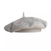 Women's Wool Blend Beret Hat Asian & British Style Vintage Check Pattern Versatile Painter Cap (UFO Hat Design)