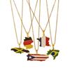 Unisex World Map Jamaica Pendant Necklace