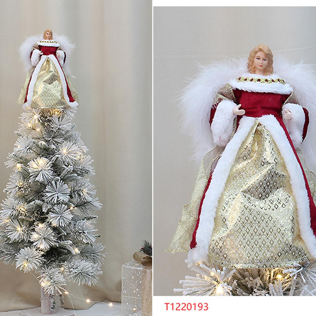 12 inch Angel Tree Topper for Shop Tabletop Cafe Angel Treetop Festival Party Indoor for Christmas wedding decoration