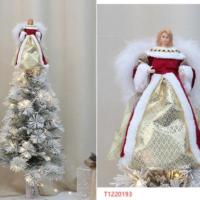 12 Inch Angel Tree Topper for Shop Tabletop Cafe Angel Treetop Festival Party Indoor for Christmas Wedding Decoration