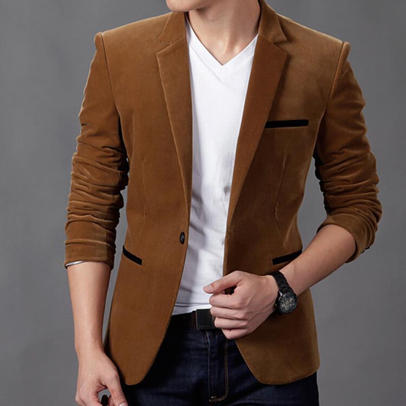 Fashion Brand Blazer British 'S Style Casual Slim Fit Suit Jacket Male Blazers Men Coat Terno 