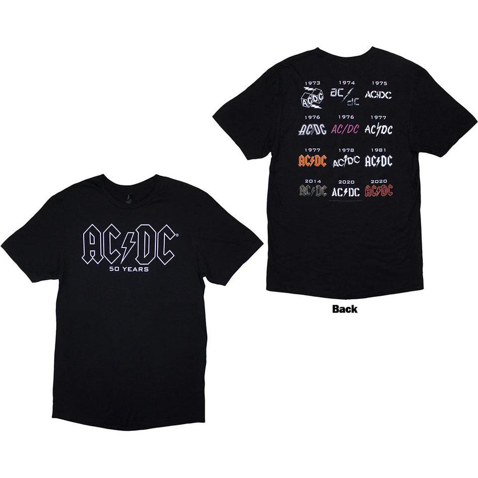 

AC/DC T-Shirt: History Logo (Back Print) OFFICIAL NEW M