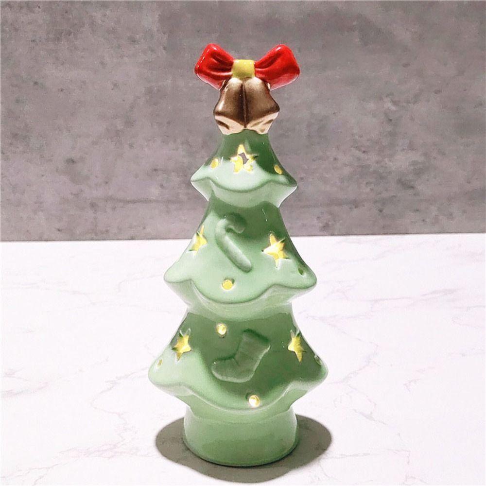 Flameless Christmas Tree Night Lamp Bell Christmas Tree Ornaments Birthday Gifts
