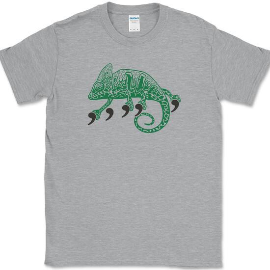 Comma Chameleon T-Shirt Funny Music Culture Humor Novelty Song Club Tee S