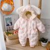 Dicker Winter-Overall Baby-Strampler Niedliches Neugeborenen-Loungewear-Outfit