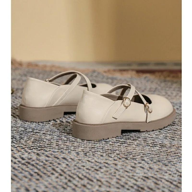 Fashion Summer 2025 Women Casual Shoes Leather Soft Shoes Female Cross Buckle Flats Sneakers Slip on Moccasins Ladies Shoes