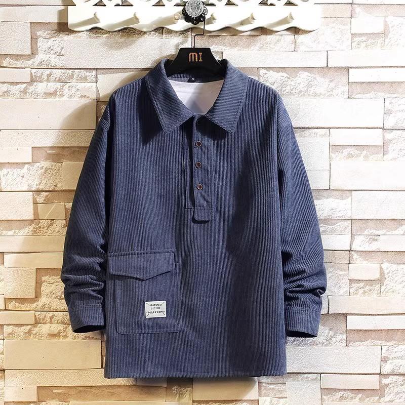 

2025 Men High Quality Corduroy Hoodies Men Stand Collar Hoodie Business Casual Retro Pullovers Male Army Green Sweatshirt 2XL синій