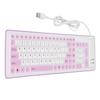 Foldable Silicone Keyboard 103 Keys USB Wired Silicon Foldable Waterproof Mute Fadeless Foldable Keyboard for PC Laptop