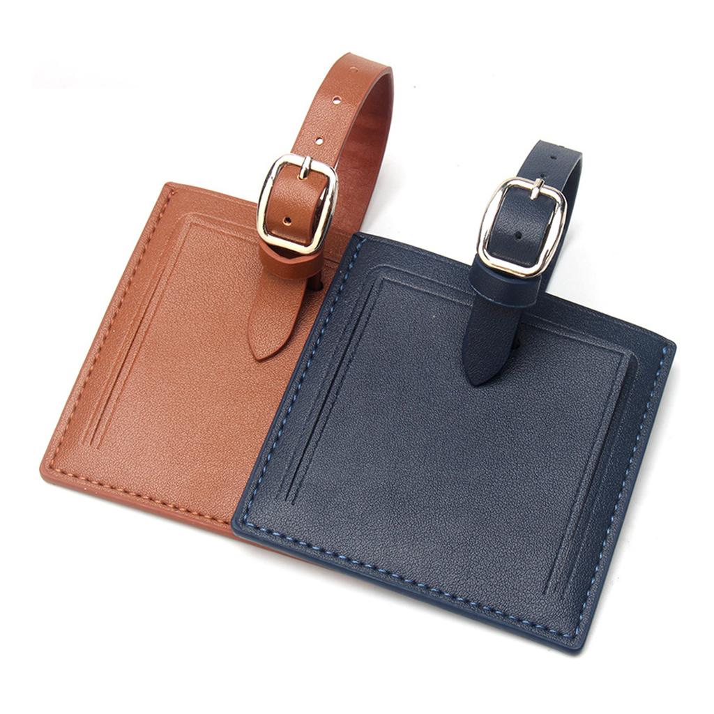 Stylish Square Luggage Identifier PU Wear Resistant and Practical Construction Suitcase Label for Modern Traveler
