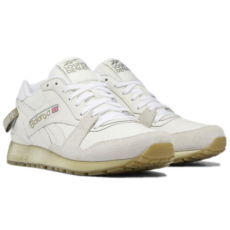 Reebok Balansa X  GL6000 Leather Fabric Suede Round Toe Lace-Up Low-Top Lifestyle Sneakers Unisex Sneakers White Gray GX3480