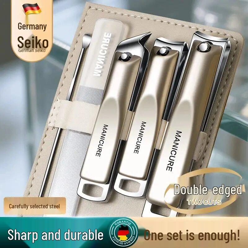 Nail Clippers & Ear Pick Set with Nail Art Decoration, Nail Pliers