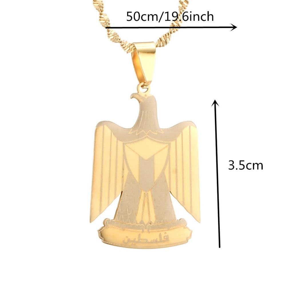 Collar Colgante de Palestina Para Hombres Mujeres Árabe Africano Acero Inoxidable Collares Amuleto