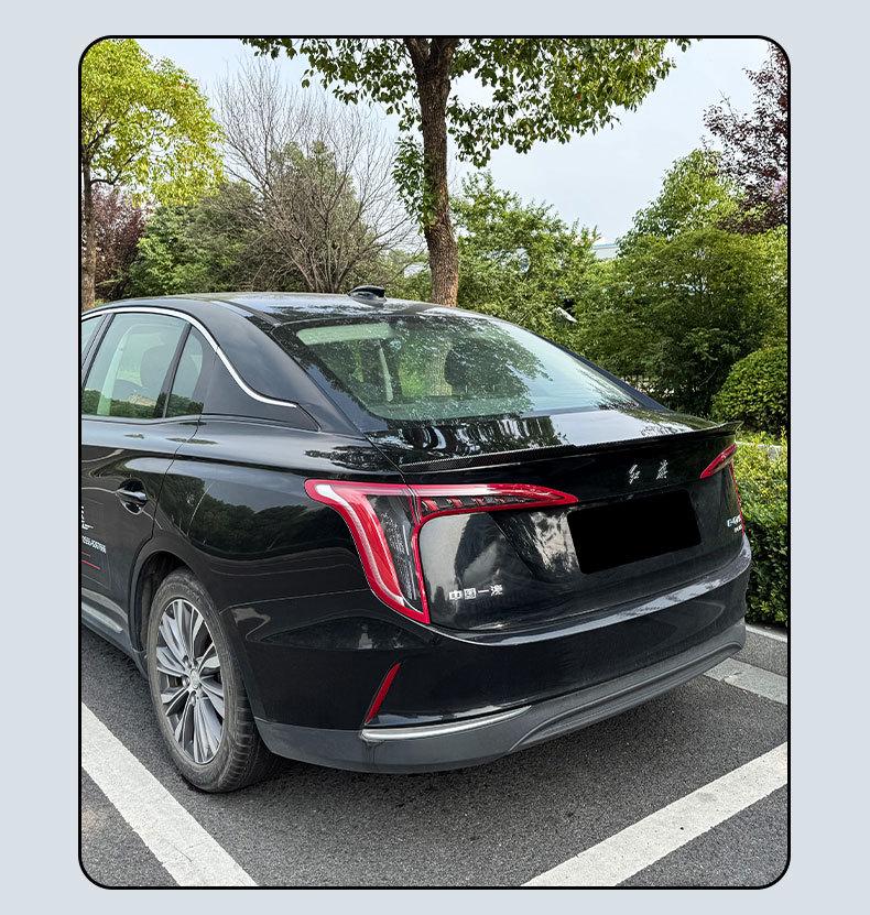 Hongqi E-QM5 Carbon Fiber Rear Spoiler: No-Drill Tail Wing Blade