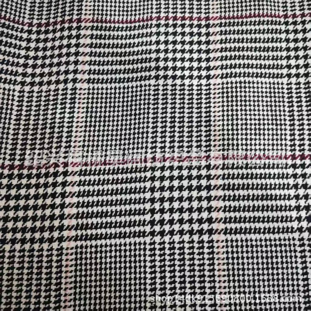 Autumn/Winter Houndstooth Woolen Coat, Suit, Shoes, Hats & Bags in Coarse Wool Plaid Fabric