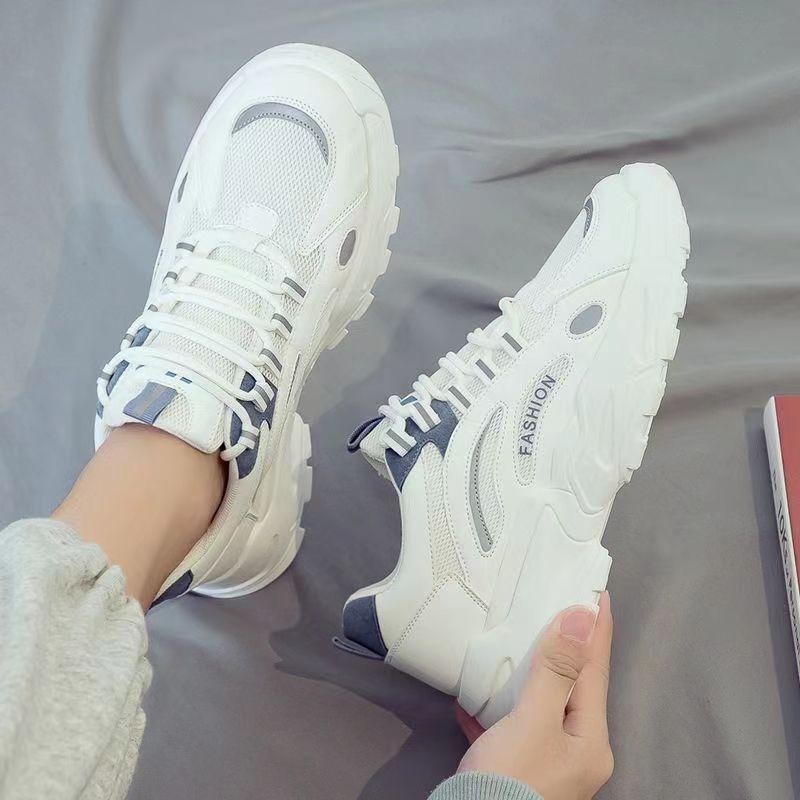 Spring and summer new leisure sports trend running height increase men's shoes versatile little white shoes