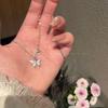 Summer New Flash Diamond Butterfly Necklace Women's Exquisite Niche Design Sense Light Luxury Collarbone Chain Alloy Pendant Neck Chain