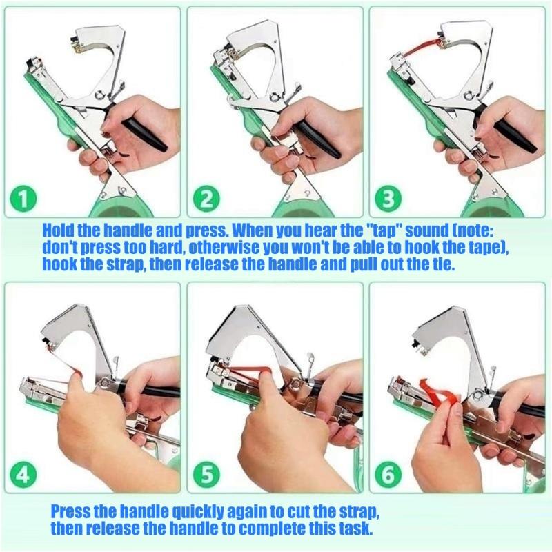 Manual Plant Tying Tool with Straps for Versatile Use in Gardens and Farms Durable Construction Vine Binding Tool