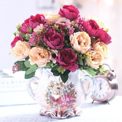 30 cm Pfingstrosen-Blumen, Seide, künstlicher Blumenstrauß, Baby-Atem-Zubehör, Gänseblümchen, Hochzeit, Heimdekoration