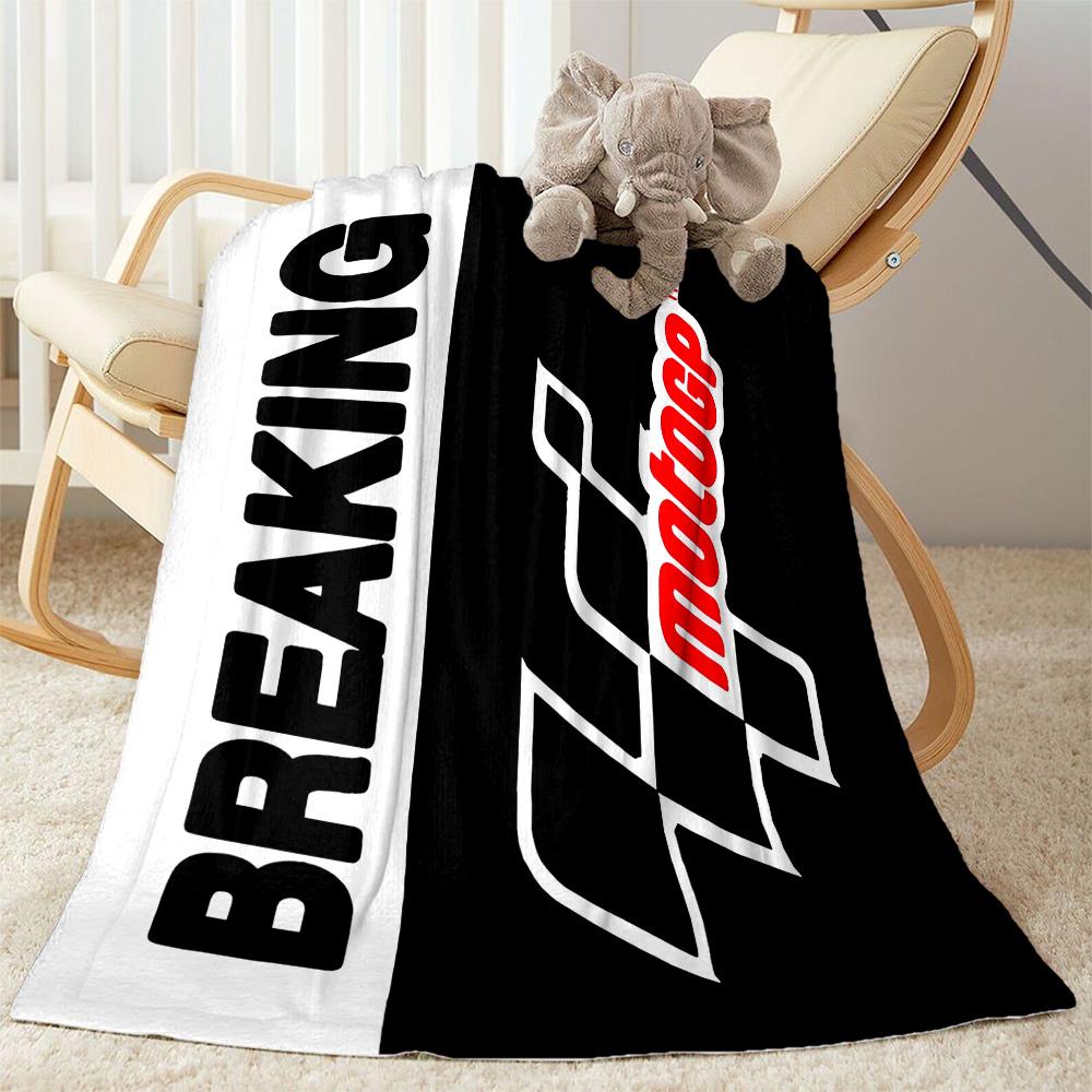 Motogp Flammen Logo Flanelldecke - Weich und geeignet für Sofas, Betten, Büros, Reisen, alle Jahreszeiten, tolles Geschenk für Feiertage und Geburtstage.