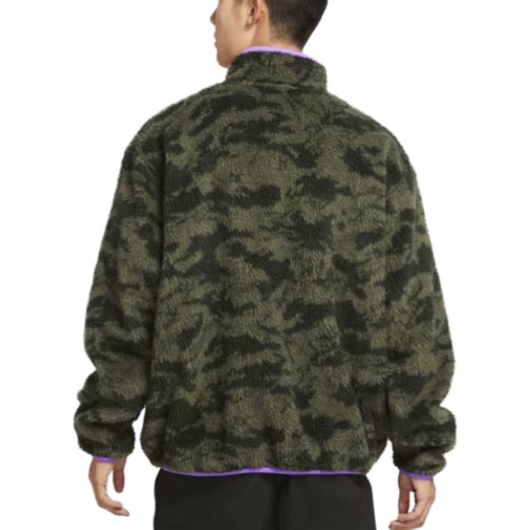 Nike Velvet Jackets Men's Grape Purple/Black Stand Collar Moderate DQ4885-542