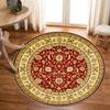 Bohemia Luxury Pattern Persian Round Carpet Washable Decoration Home Light Rug Bedroom Chair Mat Red Carpets for Living Room