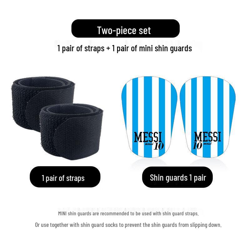 Mini Soccer Shin Guards with Straps - 2 Piece Set