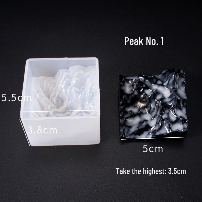 Poppy Crystal Resin DIY Mountain Peak & Broken Stump Silicone Molds for Decorations