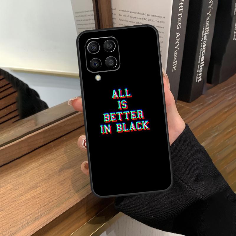 

Simple Minamilst Black Quote Case For Samsung Galaxy M31 M21 M11 M20 M23 M54 M14 M34 M13 M52 M32 M12 M16 M36 M56 M15 M55 Samsung M54