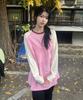COTTONREBIRTHCLUB Contrast Raglan T-Shirt (Pink)