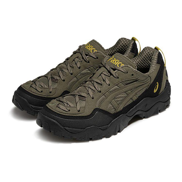 ASICS GEL PICKAX Slip Resistant Abrasion Resistant Low top Casual Shoes Unisex Army Green 1203A867-301