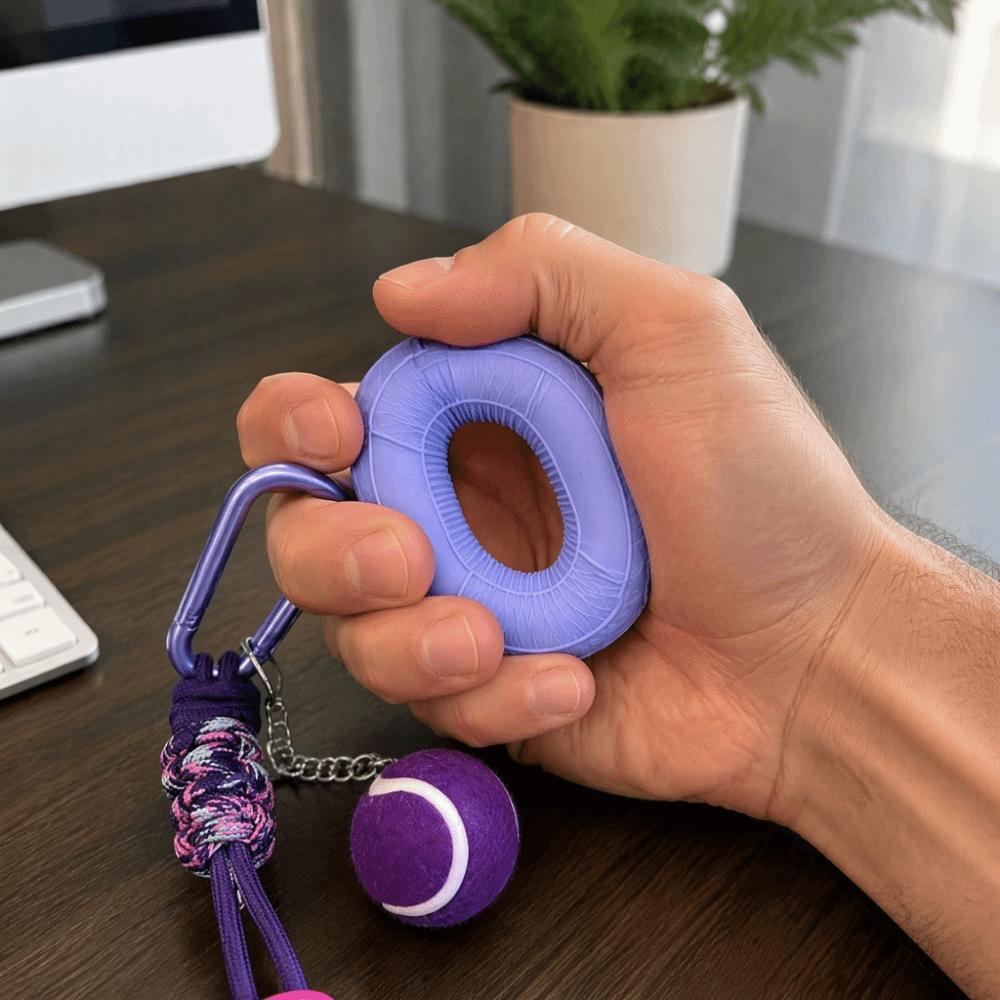 Soft Squeezable Material Grip Strength Trainer Compact Lightweight Bag Charm Sports Enthusiasts