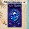 Soccer Theme Soft Beach Towel Personalized Custom Name Text Towel Portable for Beach Pool Travel