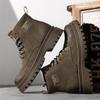 Outdoor Male Casual Leather Basic Boots High Top Wear Mens Desert Boots Leisure Walk Motocross Boots All-Match Men Ankle Botas