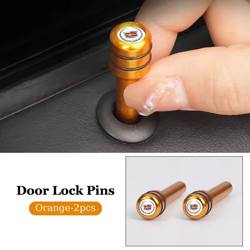 Aluminum Alloy Car Door Lock Knob Pins Caps Covers For Cadillac ATS CT4 CT6 CTS ESCALADE SLR SLS SRX XLR XT5 XT6 XTS Accessories