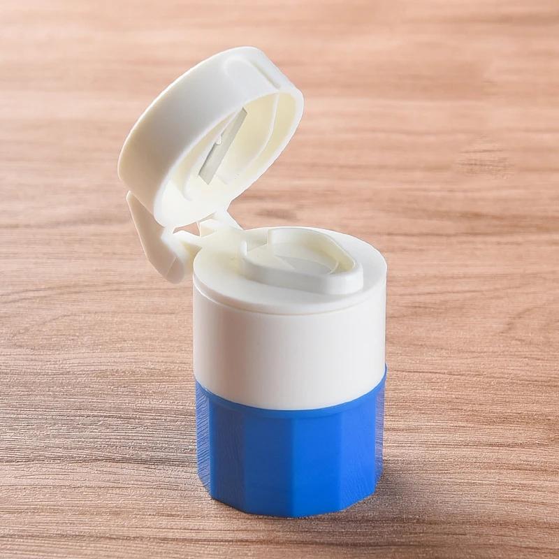 4-in-1 Portable Pill Case Medicine Splitter Powder Grinder Pill Cutter Storage Box Drug Container Pastillero
