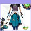 Atemberaubendes Genshin Impact Klee Cosplay Kostüm für Frauen mit Accessoires und Perücke