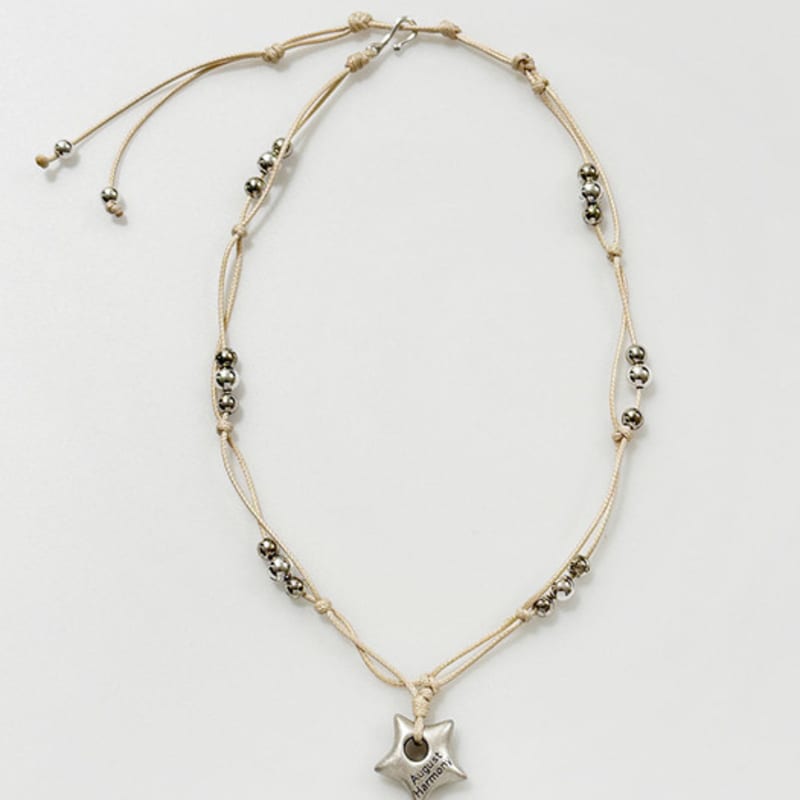 August Harmony Vintage Star String Knot Necklace