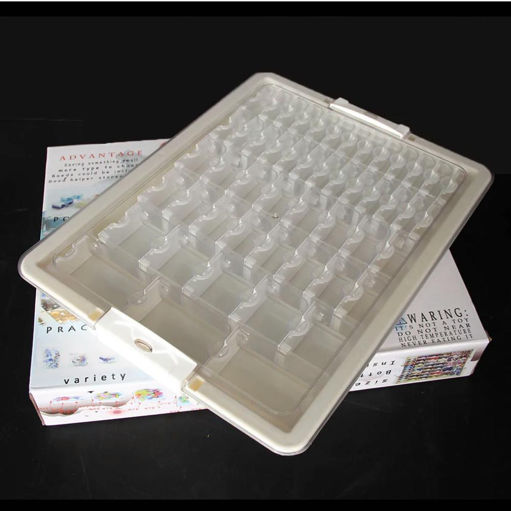 42/50/78 Grids Diamond Painting Bead Storage Container Diamond Art Bead Organizer Box Diamond Painting Plastic Storage Box