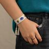 Embroidered Evil Eyes Bracelets Pearl Blue Eyes Bracelet Retro Woven Charm Bracelets  Women Girls
