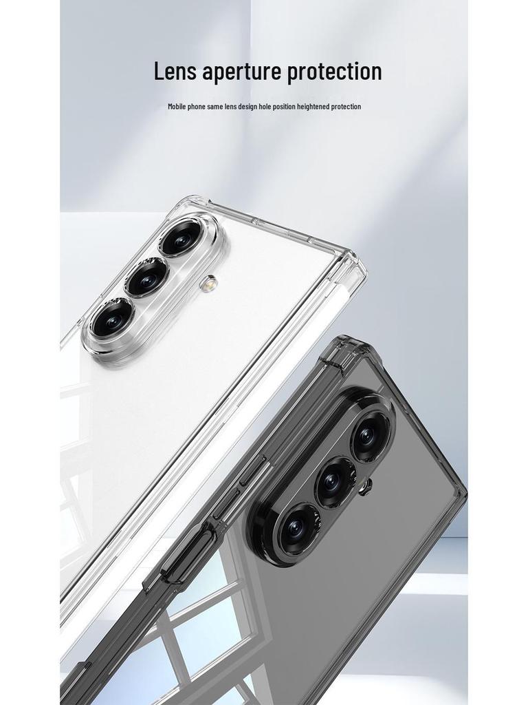 Samsung Z Fold7 Magnetic Airbag Case with Minimalist Style - Transparent, Full Hinge Coverage, for Men and Women