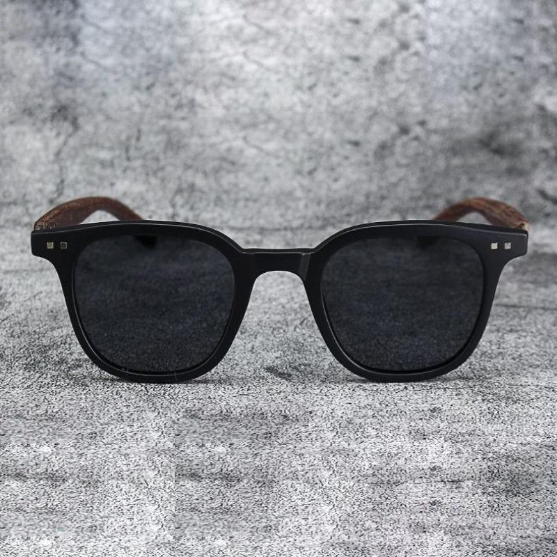 Square Vintage Wooden Sunglasses for Men Women Fashion Travel Sun Glasses Male Eyewear UV400 Shades