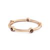Garnet Minimal Stackable Band Ring - 925 Sterling Silver Rose Gold Vermeil
