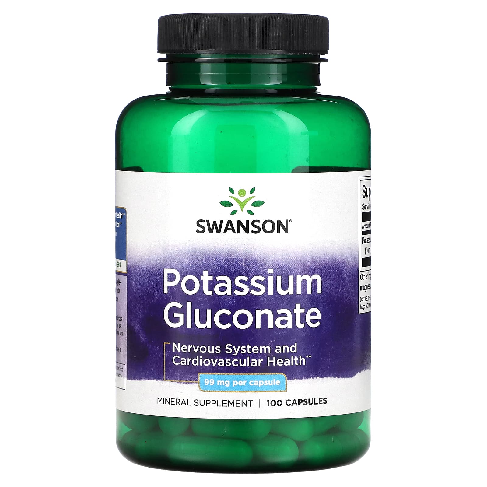 

Potassium Gluconate, 99Mg, 100 Capsules