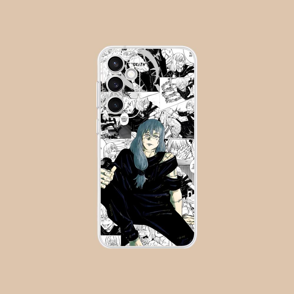 JJK Mahito Phone Case for Samsung Galaxy S25 S24 S23 S22 S21Plus FE Ultra Soft TPU Clear Shockproof Cover