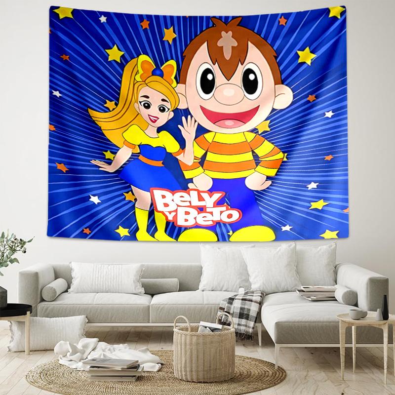 1pc Cartoon B-Bely B-Beto Tapestry, Living Room, Bedroom, Office, Party Decor, Ideal Festive Gift