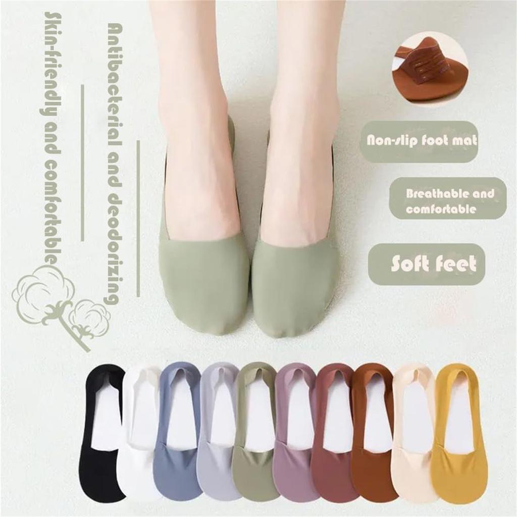Premium No Show Socks for Women Ultra Soft, Breathable, Non-Slip, Low Cut Invisible Liner Socks for Flats and Loafers