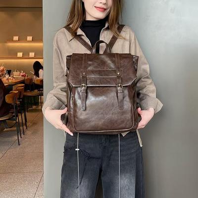 Tasche Uniform Rucksack neuer College-Stil Rucksack Retro Weichleder lässige Damenhandtasche Cambridge Schultasche