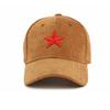 Spring Autumn Corduroy Hat Men's Hard Top Baseball Cap Five-Pointed Star Embroidered Cap Outdoor Sunscreen Hat for Women
