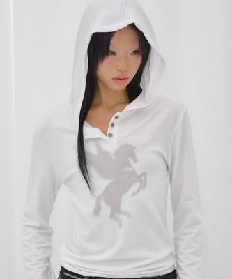 FANCY CLUB Pegasus Hooded Long Sleeve (White) F26Qb049